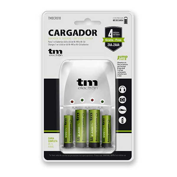 Tm electron TMBCR010 R03/R6 Зарядное устройство для батареек ААА и АА Серебристый Silver