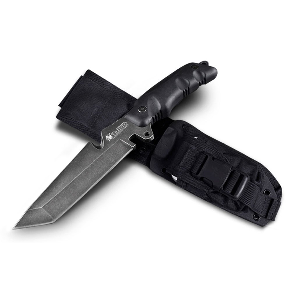 Trento 131673 Comando Stonewash Survival Нож Серебристый Black 150 mm 