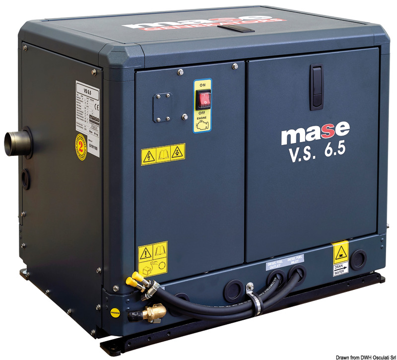 Купить Дизельный генератор MASE модель VS 8.5 (8 кВт) с системой охлаждения воздух/вода, Osculati 50.243.08 7ft.ru в интернет магазине Семь Футов