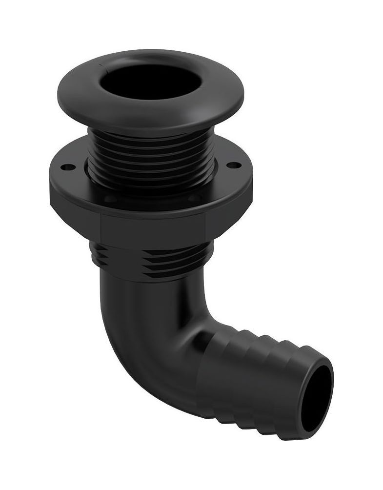 Купить Разъем водосброса угловой с обратным клапаном под шланг 32 мм, черный SeaFlo SFTH2125002V 7ft.ru в интернет магазине Семь Футов