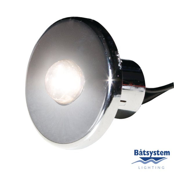 Светильник для трапов Batsystem Dot 30 8879C 12 В 0,5 Вт хромированный корпус белый свет