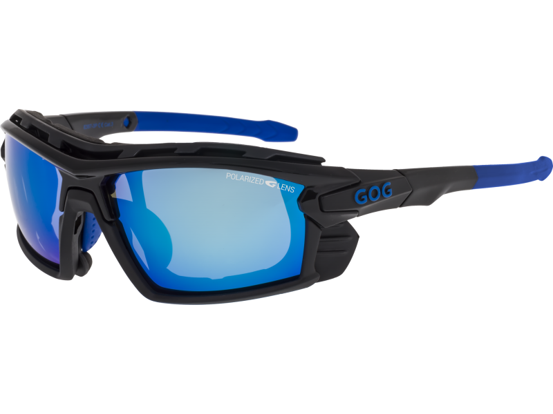 Купить Спортивные очки GOG Glaze / Black-Blue / Polarized White-Blue Lens, e357-3p 7ft.ru в интернет магазине Семь Футов