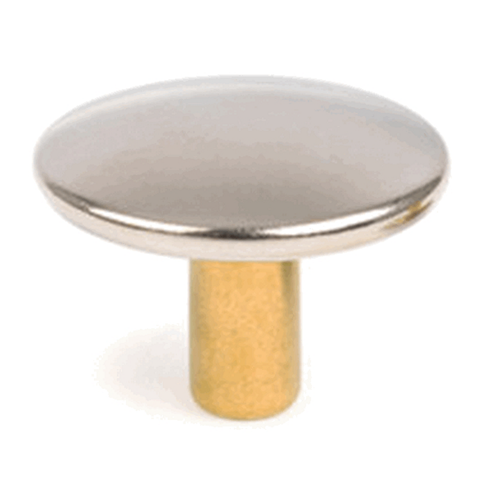Шляпка кнопки DOT Bainbridge G141 6.5мм из никелированной латуни