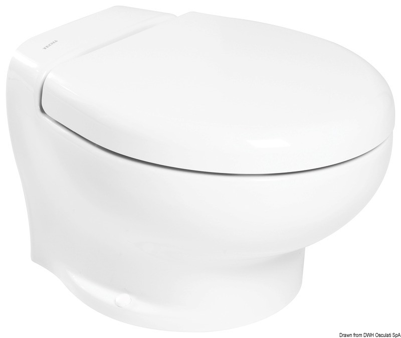 Купить Электрический компактный туалет Tecma Nano 370x446x295мм 12В керамическая чаша, Osculati 50.228.00 7ft.ru в интернет магазине Семь Футов