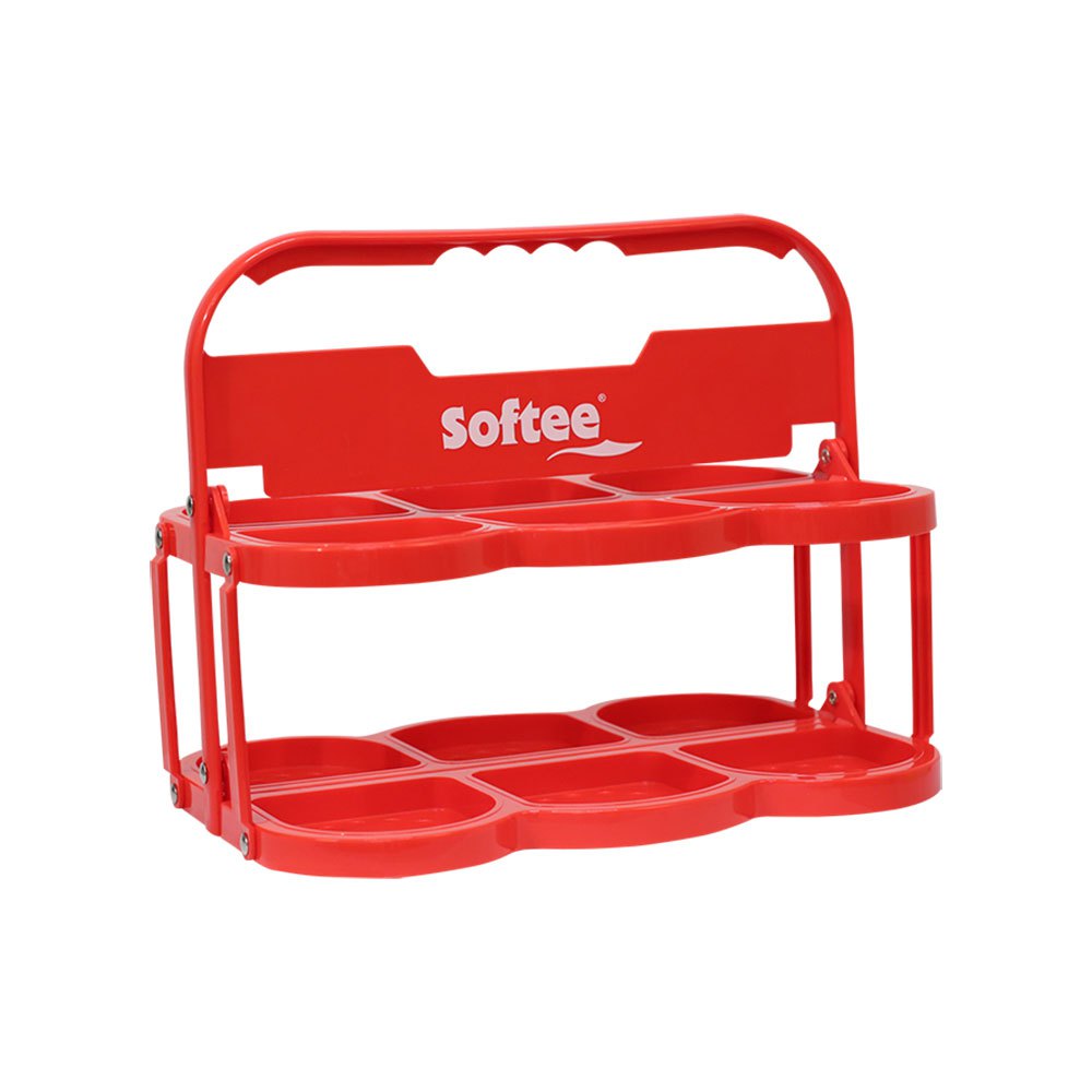 Softee 24142.003.160 Складная сумка-переноска Deluxe Для 6 Бутылки Красный Red