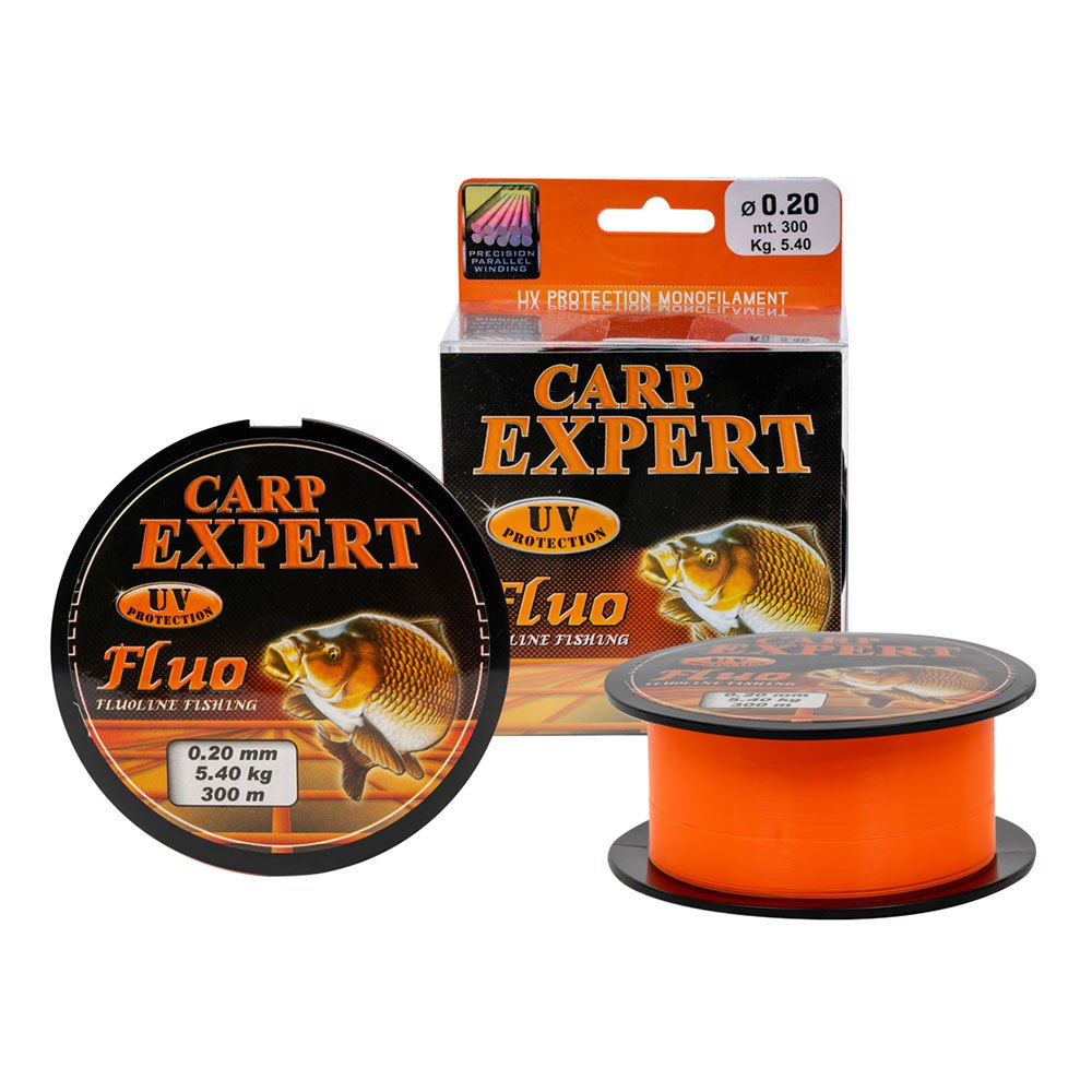 Carp expert 30114025 UV Fluo 300 m Монофиламент  Orange 0.250 mm