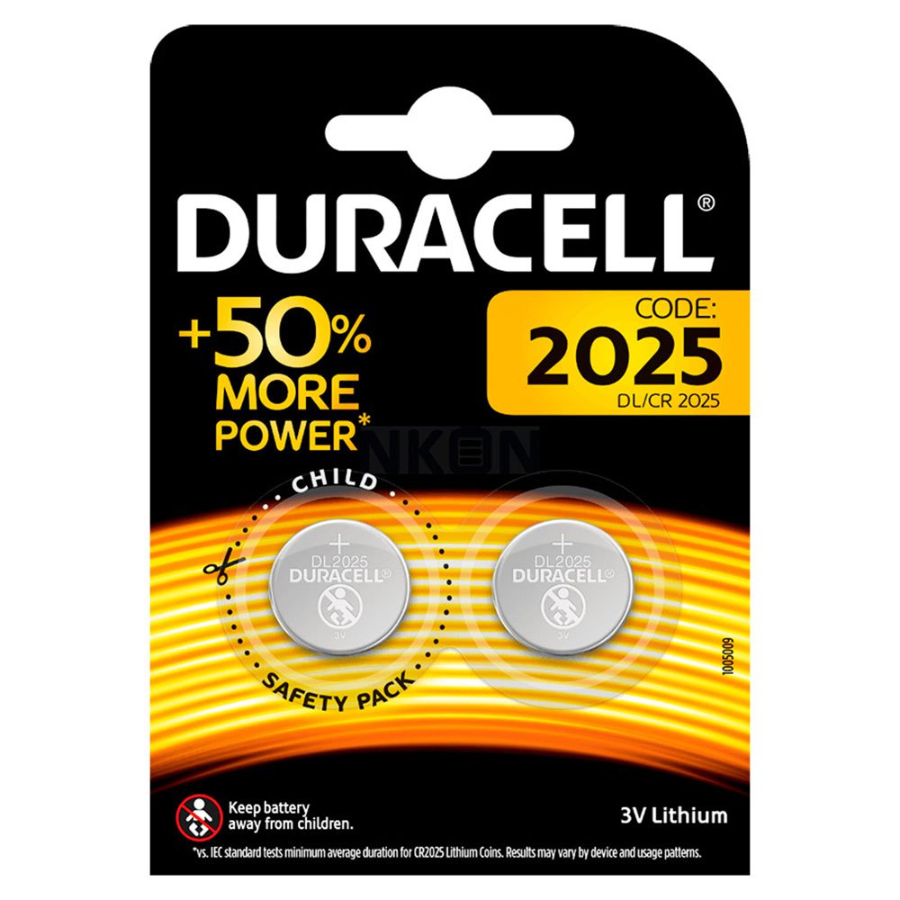 Duracell 38985 2xCR2025 Кнопка Батарея Серебристый Silver