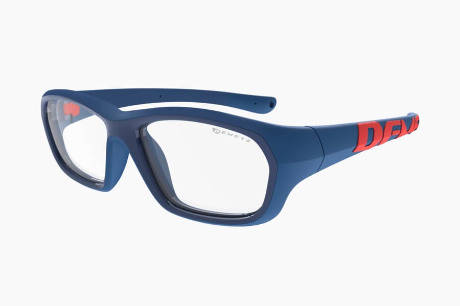 Купить Спортивные очки с диоптриями Demetz Softness R / Matte Navy / Red Colorless Cat.0, softness556353 7ft.ru в интернет магазине Семь Футов