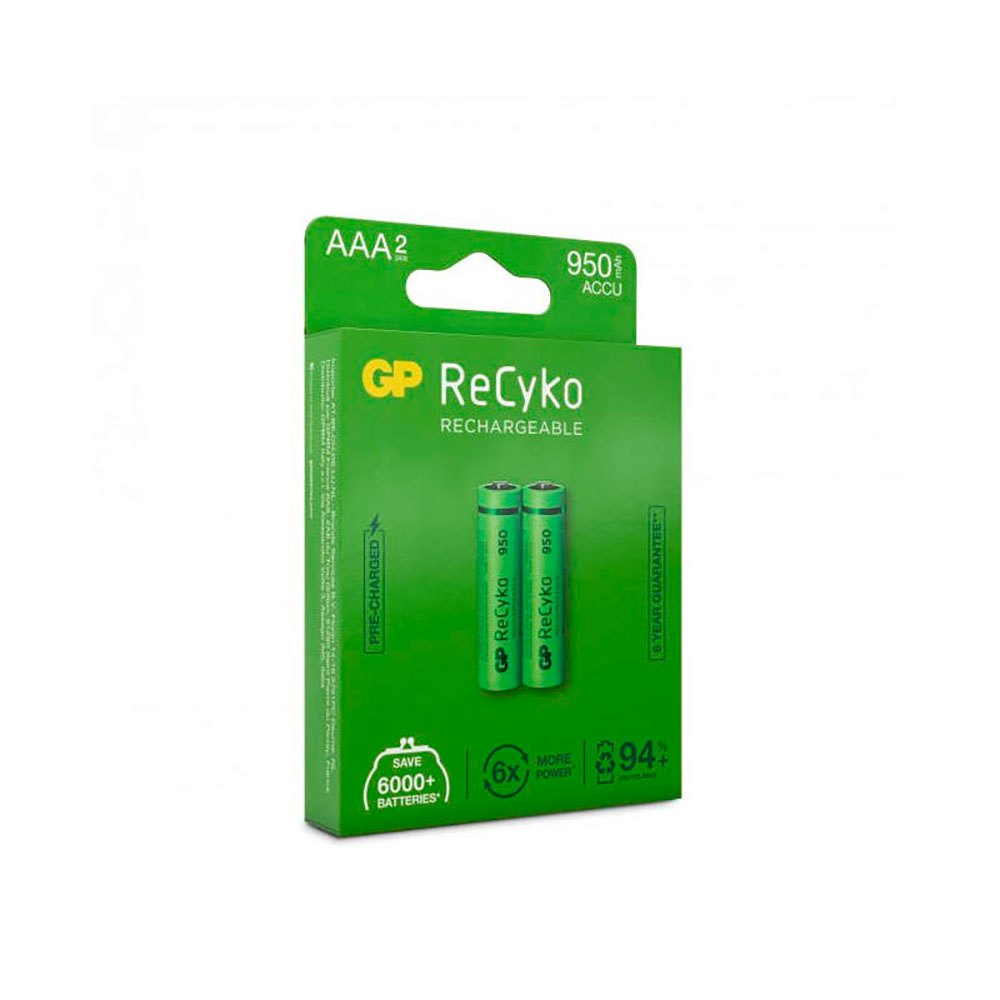 Gp batteries 120100AAAHCE-C2 ReCyko NiMH AAA 950mAh Аккумуляторы Зеленый Green