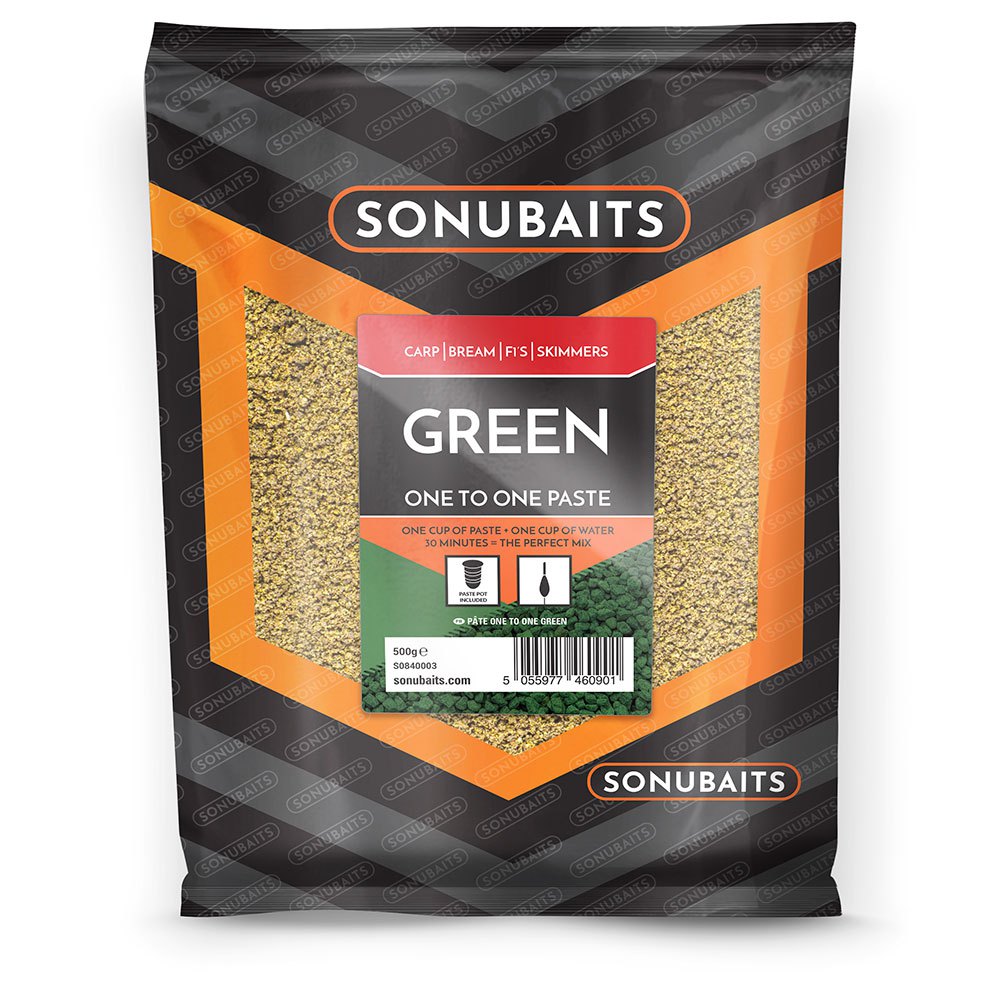 Sonubaits S1840003 One To One Paste Green Прикормка Золотистый Brown