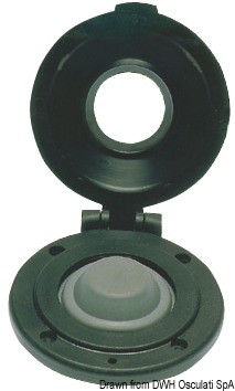 Купить Палубная кнопка серая в чёрном корпусе 76 x 83 мм, Osculati 02.342.02 для управления якорной лебедкой 7ft.ru в интернет магазине Семь Футов