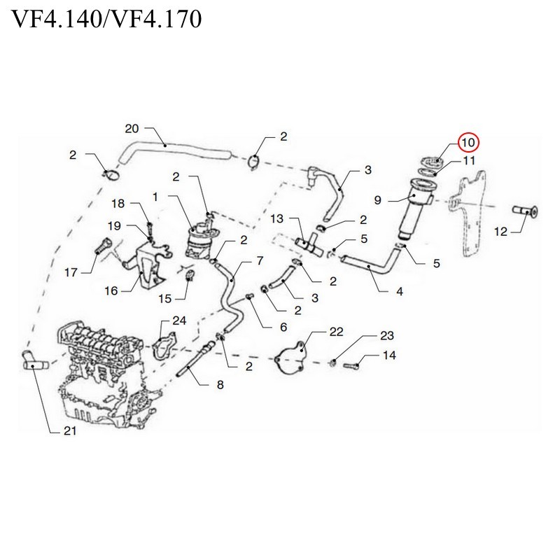 Крышка маслозаливной горловины Vetus VFP01427 для двигателей VF4.140/VF4.170/VF5.220/VF5.250