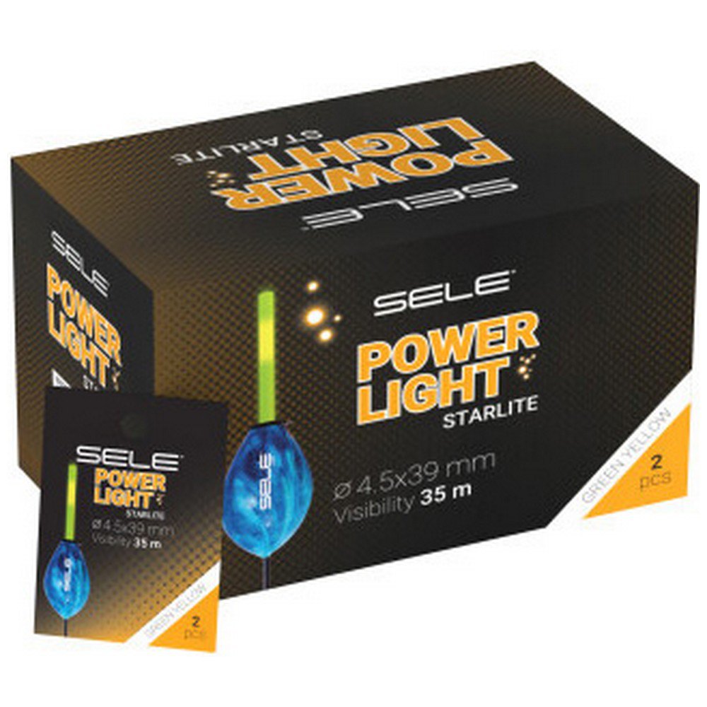 Sele 350550 Power Light Химический свет 2 Единицы Черный Yellow 4.5 x 39 mm 