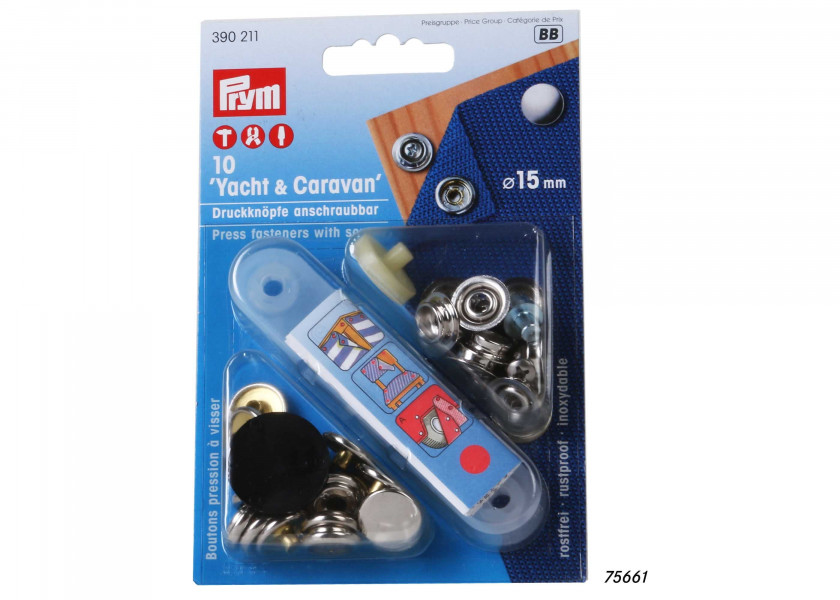 Купить PRYM YACHT & CARAVAN Push Button Set / screw-on 75661-bvs 7ft.ru в интернет магазине Семь Футов