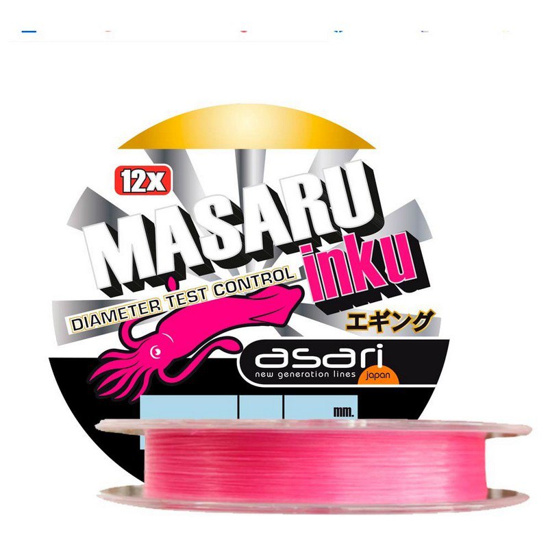 Asari LAMI15020 Masaru Inku Плетеный 150 m Серый  Pink 0.200 mm 