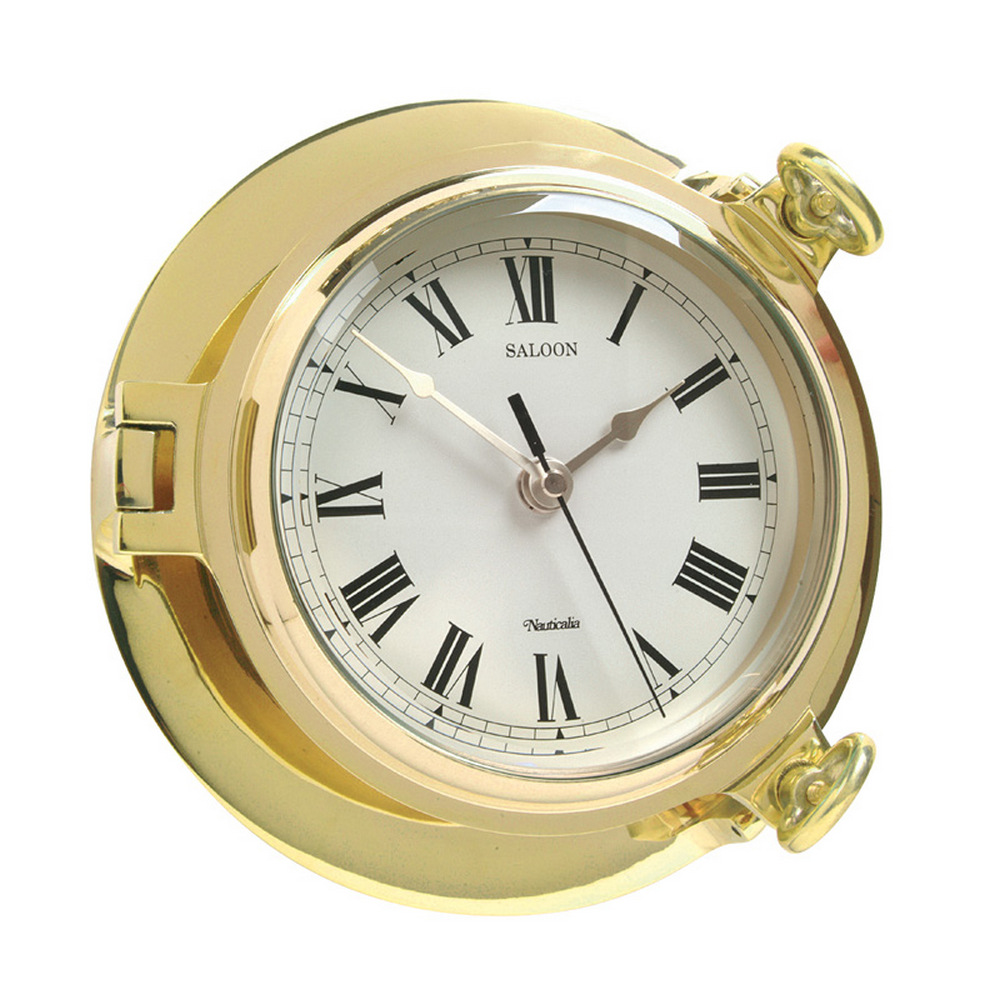 Часы Nauticalia Saloon 7101 Ø230x50мм из позолоченной латуни