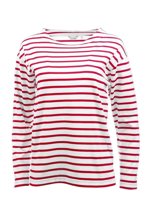 Купить Бретонская женская рубашка / бело-красный / Размер одежды: 40 7ft.ru в интернет магазине Семь Футов