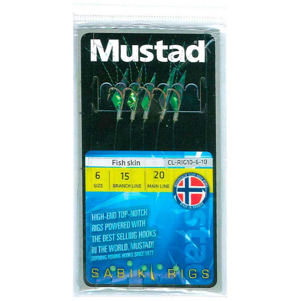 Mustad CL-RIG10-8-10 Fish Skin Рыболовное Перо Золотистый 8 