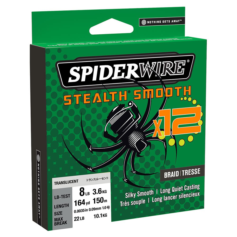 Spiderwire 1507367 Stealth Smooth 12 Тесьма 150 м Бесцветный Translucent 0.190 mm 