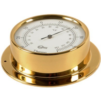 Термометр судовой Barigo Tempo 883MS 110x32мм Ø85мм золотой из полированной латуни
