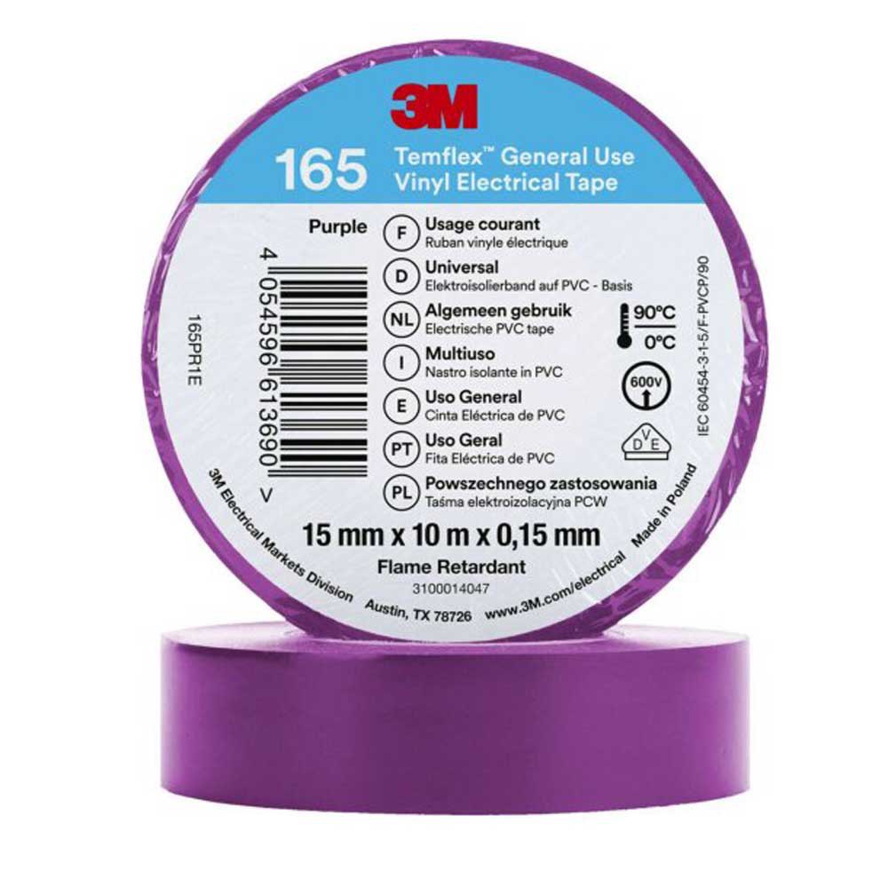3M 4480048-UNIT Temflex 165 10 m Электроизоляционная лента Фиолетовый Purple 15 mm
