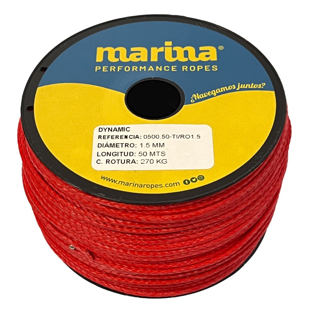 Marina performance ropes 0500.50/RO1.5 Dynamic 50 m Веревка Золотистый Red 1.5 mm 