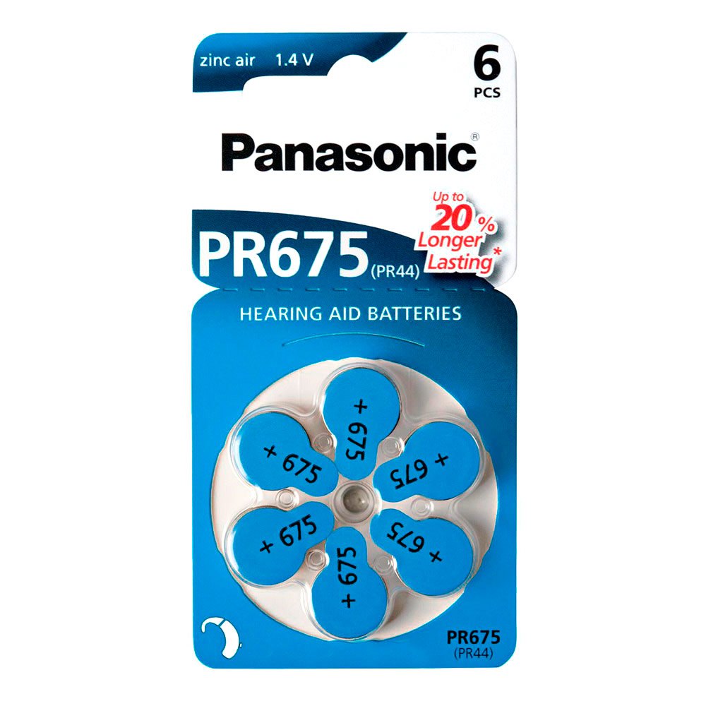 Panasonic PR-675/6LB PR 675 Zinc Air 6 единицы Аккумуляторы Голубой Blue