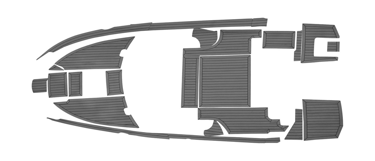 Купить Комплект палубного покрытия для Hammertone 25 HT, тик серый, с обкладкой, Marine Rocket teak_h25ht_charcoal_2 7ft.ru в интернет магазине Семь Футов