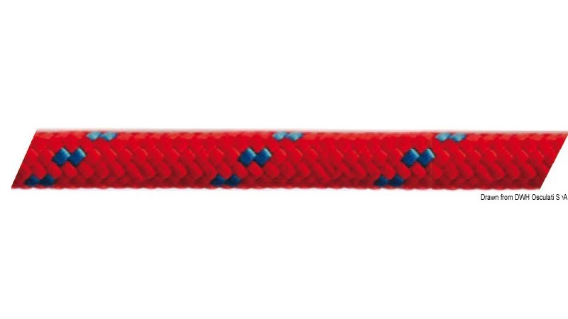 Купить Трос двойного плетения красный из полиэфира высокой прочности 200 м диаметр 4 мм, Osculati 06.473.04 7ft.ru в интернет магазине Семь Футов