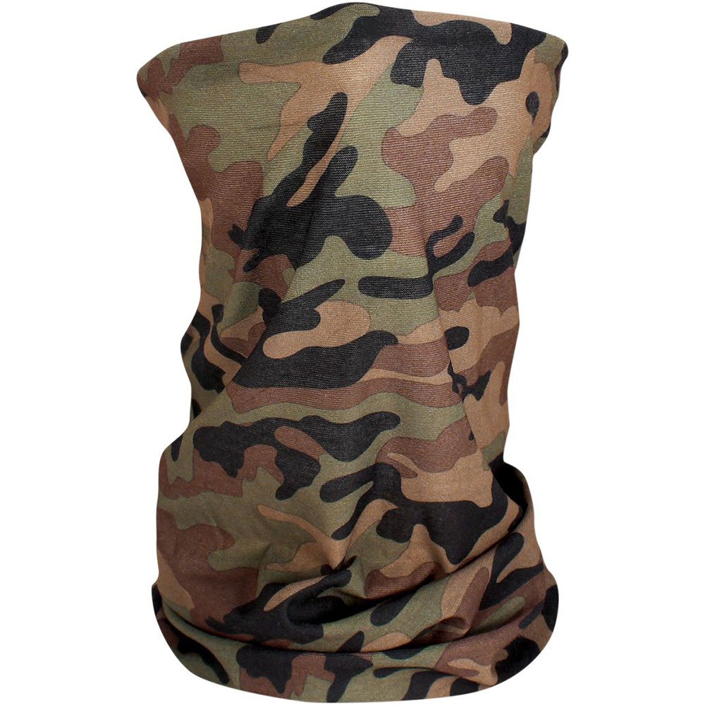 Zan headgear 25020111 Реверсивный флисовый подогреватель шеи Motley Зеленый Woodland Camo / Hi Vis