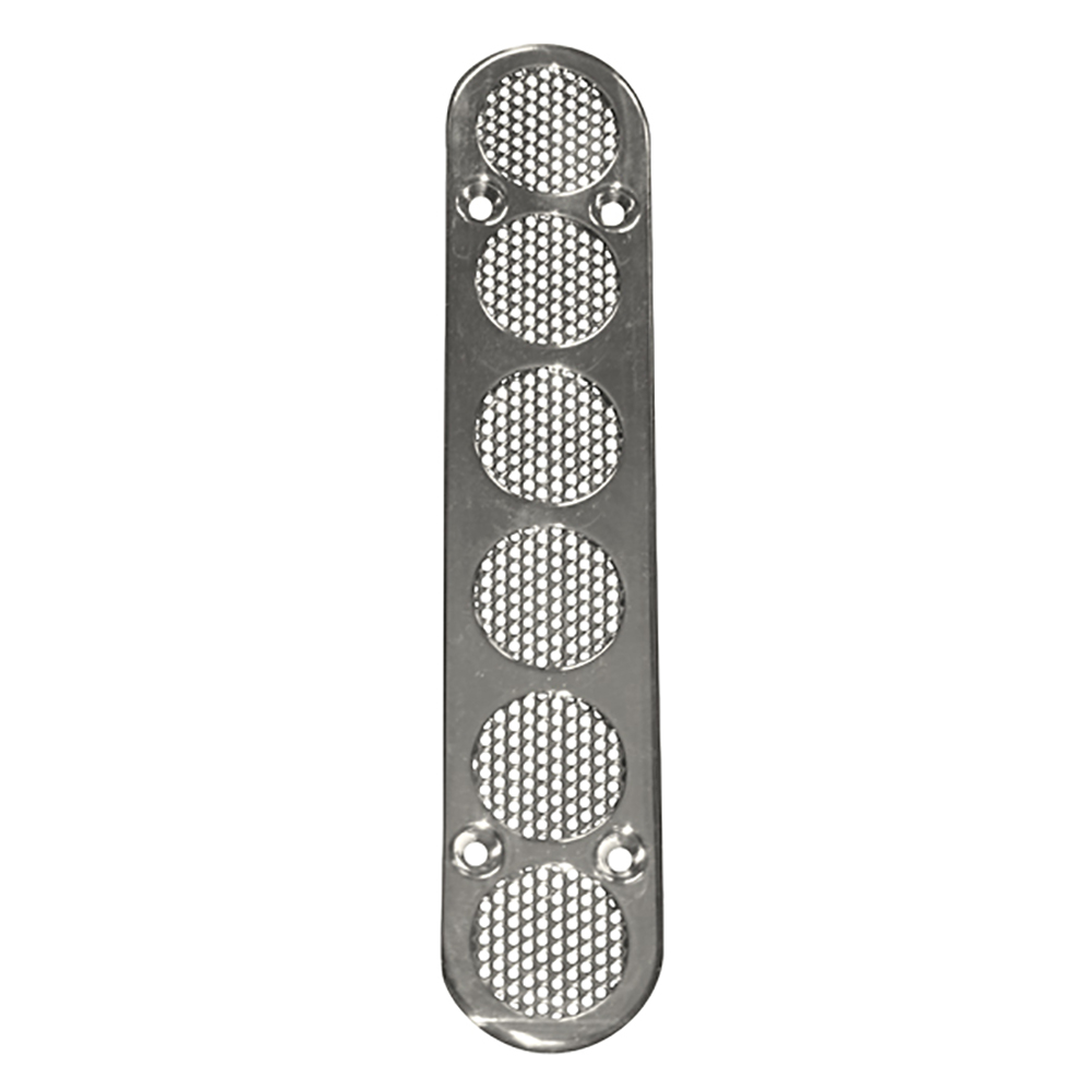 Вентиляционная решетка овальная из хромированной латуни 184 х 38 мм Perko 0707DPOCHR для вентиляции трюмного отсека