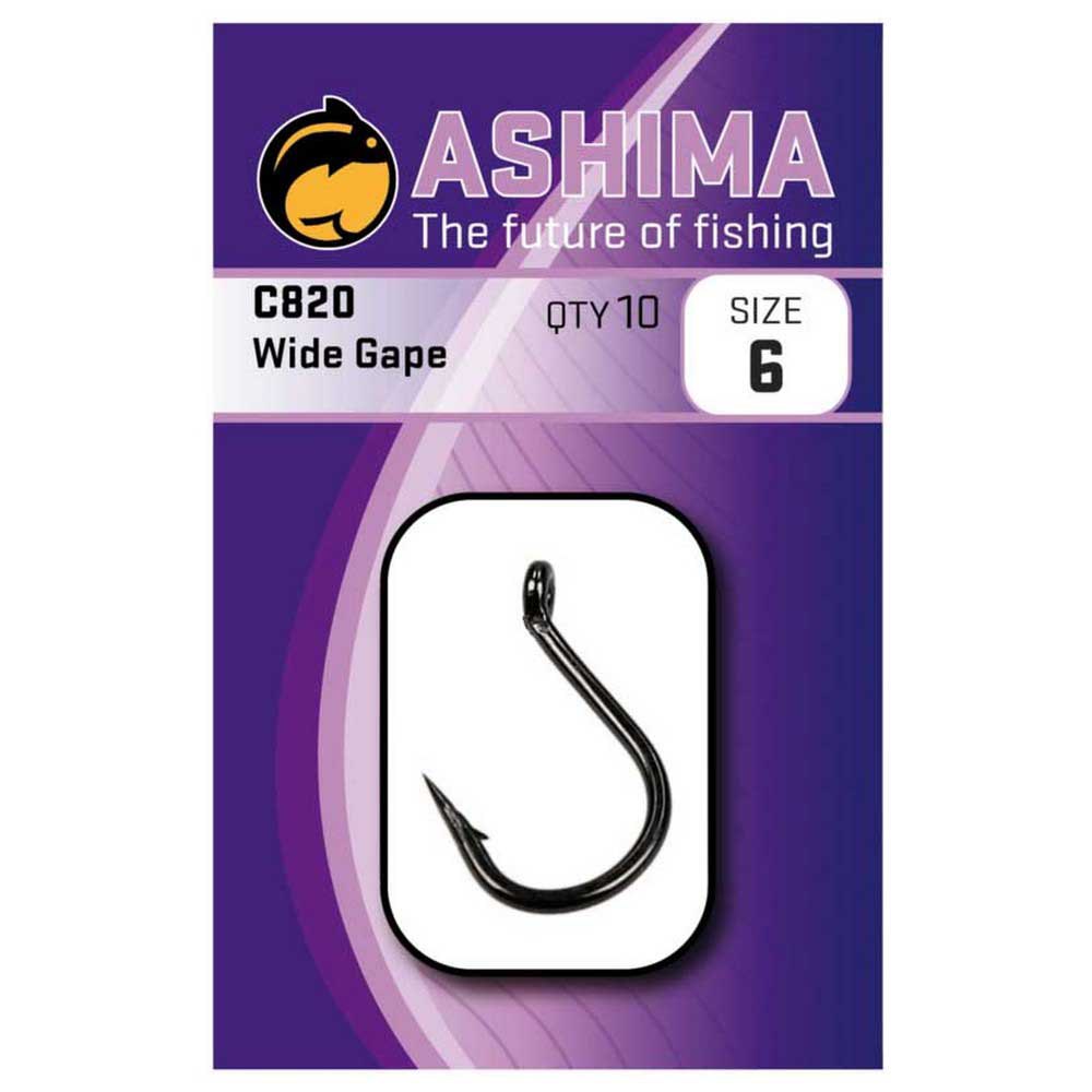 Ashima fishing AS8206 C820 Chod Крючки С Одним Глазком Black Nickel 6
