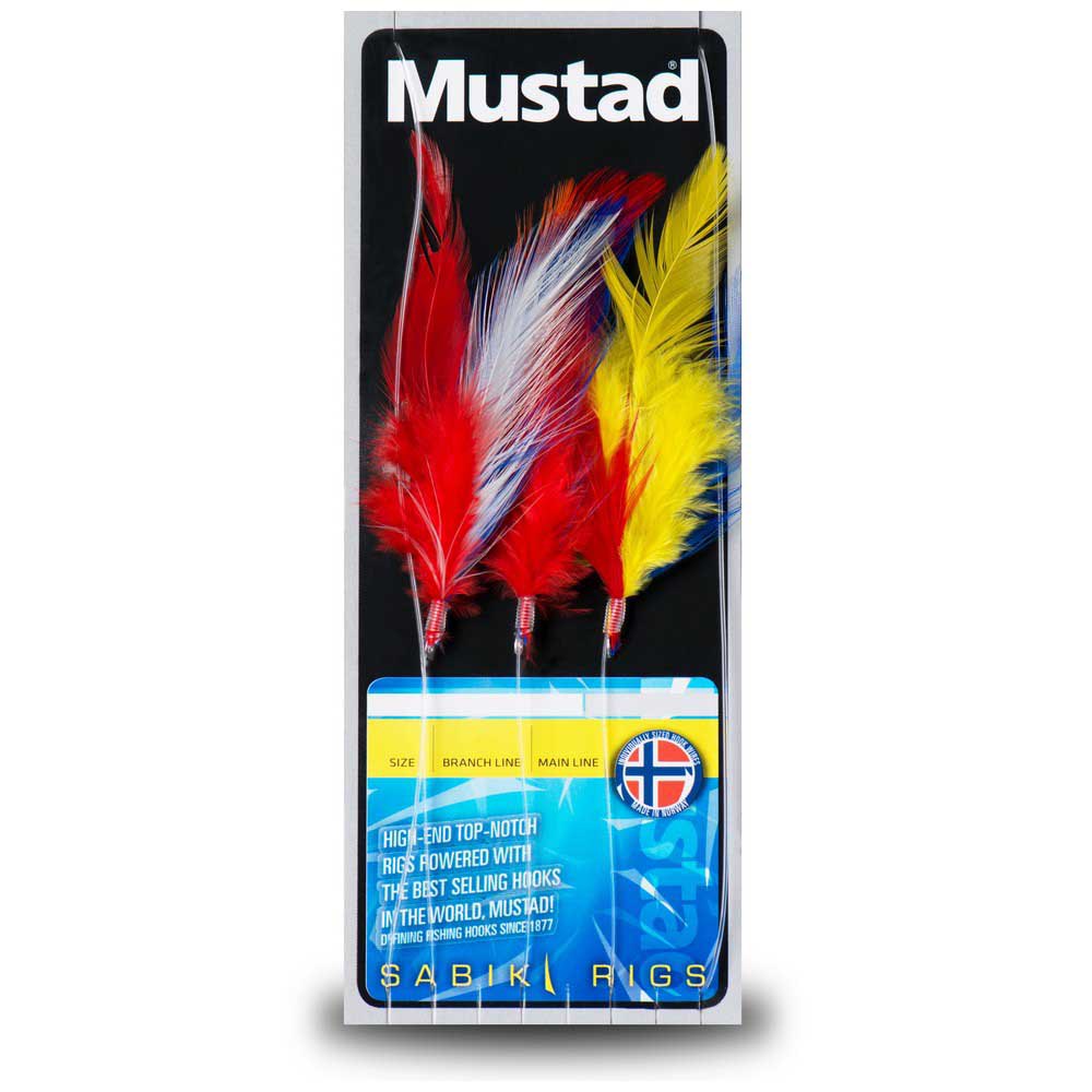 Mustad CL-RIG31-6/0-10 CL-RIG31 Coloured Feather Trace Рыболовное Перо Многоцветный Multicolour 6/0 