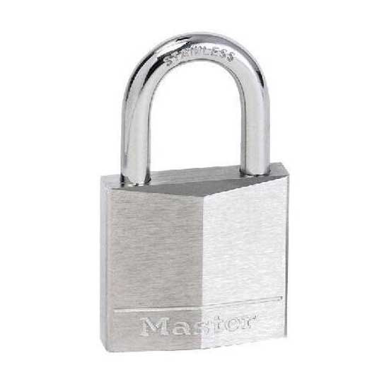 Master lock 417624 Серьга из нержавеющей стали. хромированная латунь. навесной замок Серебристый Silver 40 x 24 mm