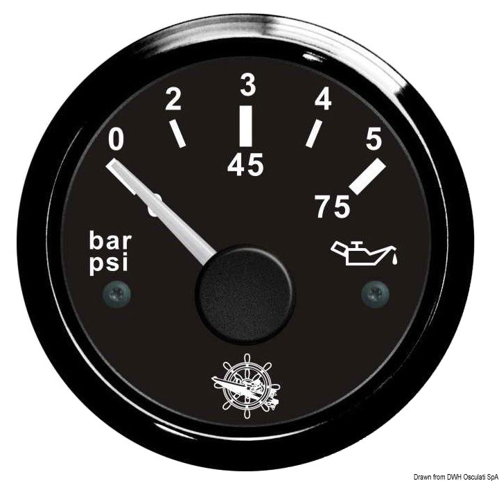 Купить Oil pressure indicator 0/5 bar black/black, 27.320.10 7ft.ru в интернет магазине Семь Футов