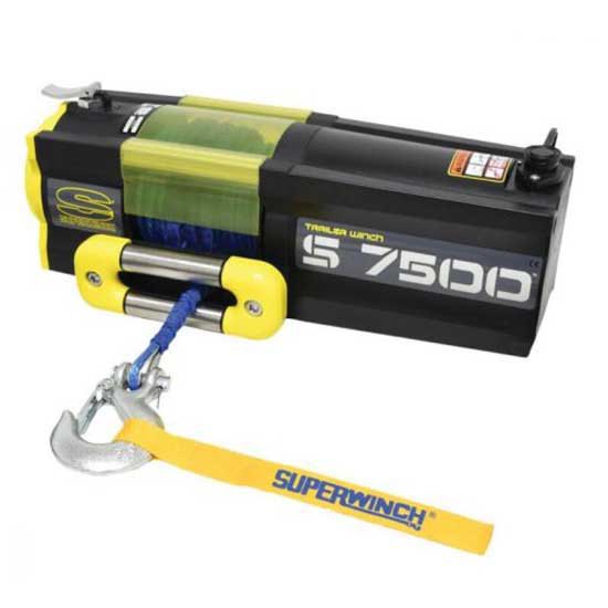 Superwinch SPW1475201 S7500 3402 kg 12V Электрическая лебедка с синтетическим канатом Желтый Black 178.3 x 484.4 x 198 mm
