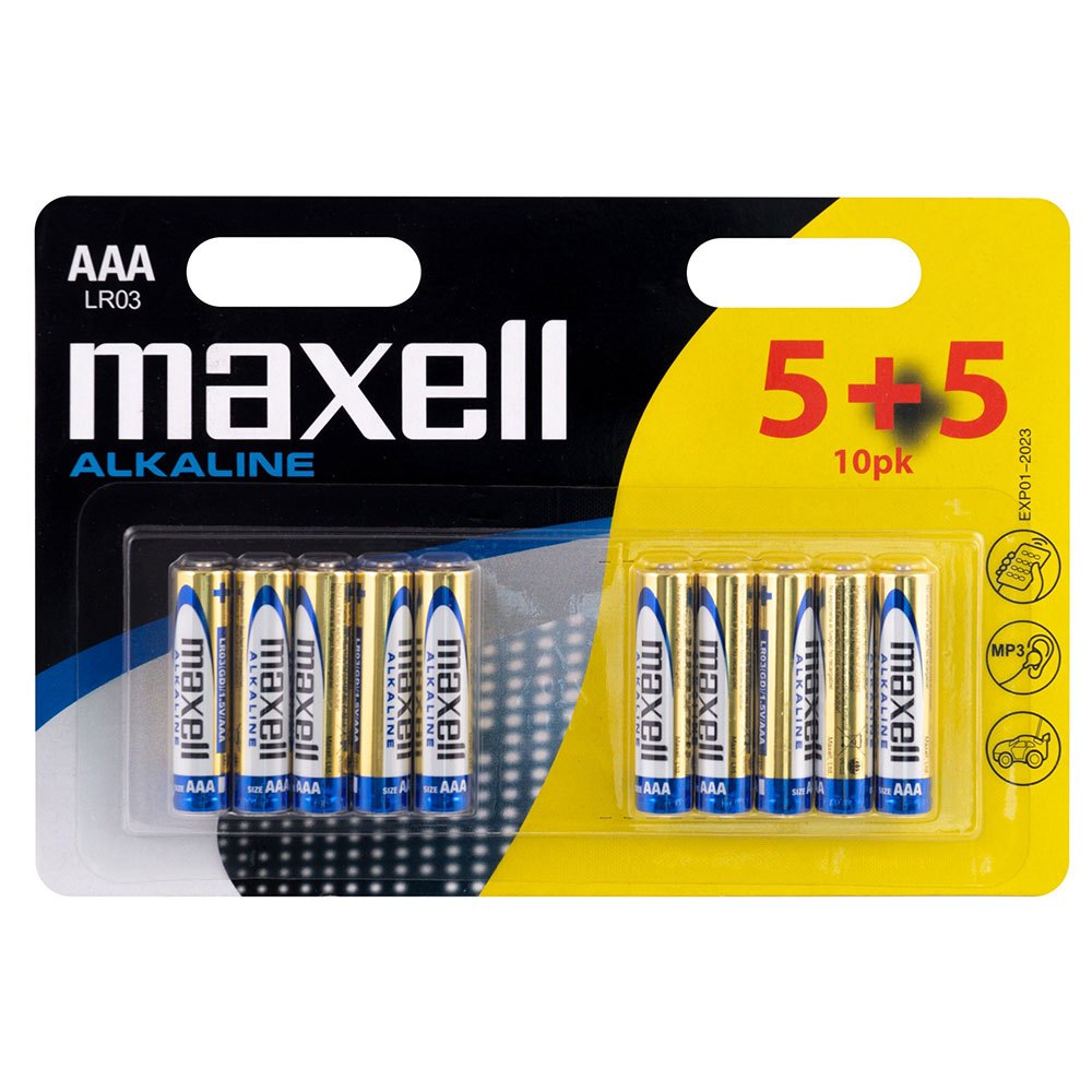Maxell GD014 10 Lr03 1.5V Щелочные батареи типа АААА Бесцветный Multicolor