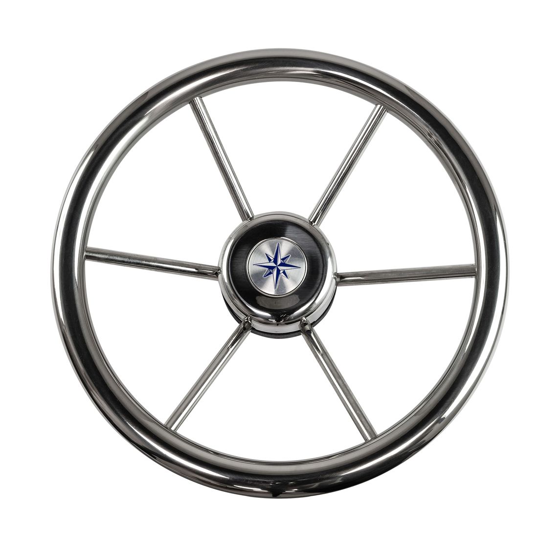 Рулевое колесо LEADER INOX нержавеющий обод серебряные спицы д. 320 мм Volanti Luisi VN7332-22