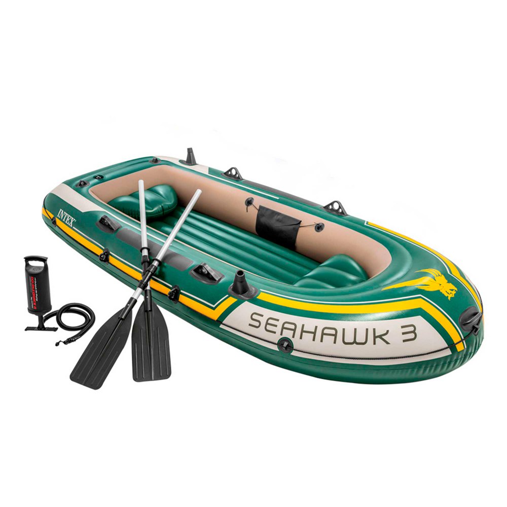 Intex 68380 Seahawk 3 Надувная лодка Зеленый Green / Yellow