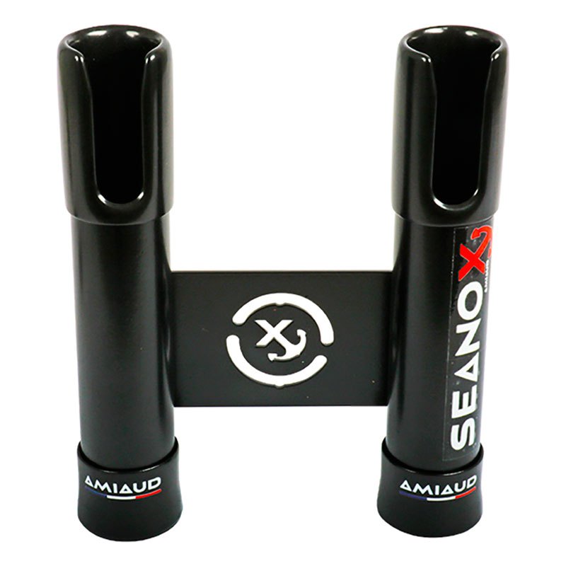 Seanox 498007 2 Удочки Черный резиновый держатель стержня Черный Black