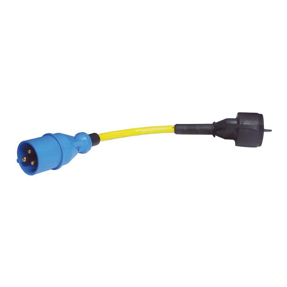 Переходной кабель/адаптер берегового питания Ratio Electric 70026 250В 16А 0.3м разъемы Schuko/CEE
