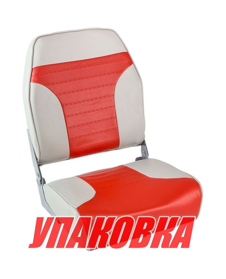 Кресло складное мягкое ECONOMY с высокой спинкой, цвет серый/красный (упаковка из 10 шт.) Springfield 1040665_pkg_10