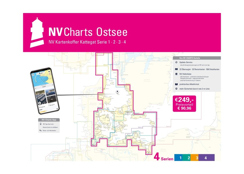 Купить NV VERLAG 1011 Пакет карт Plano Combo 1–4 Балтийское море 7ft.ru в интернет магазине Семь Футов