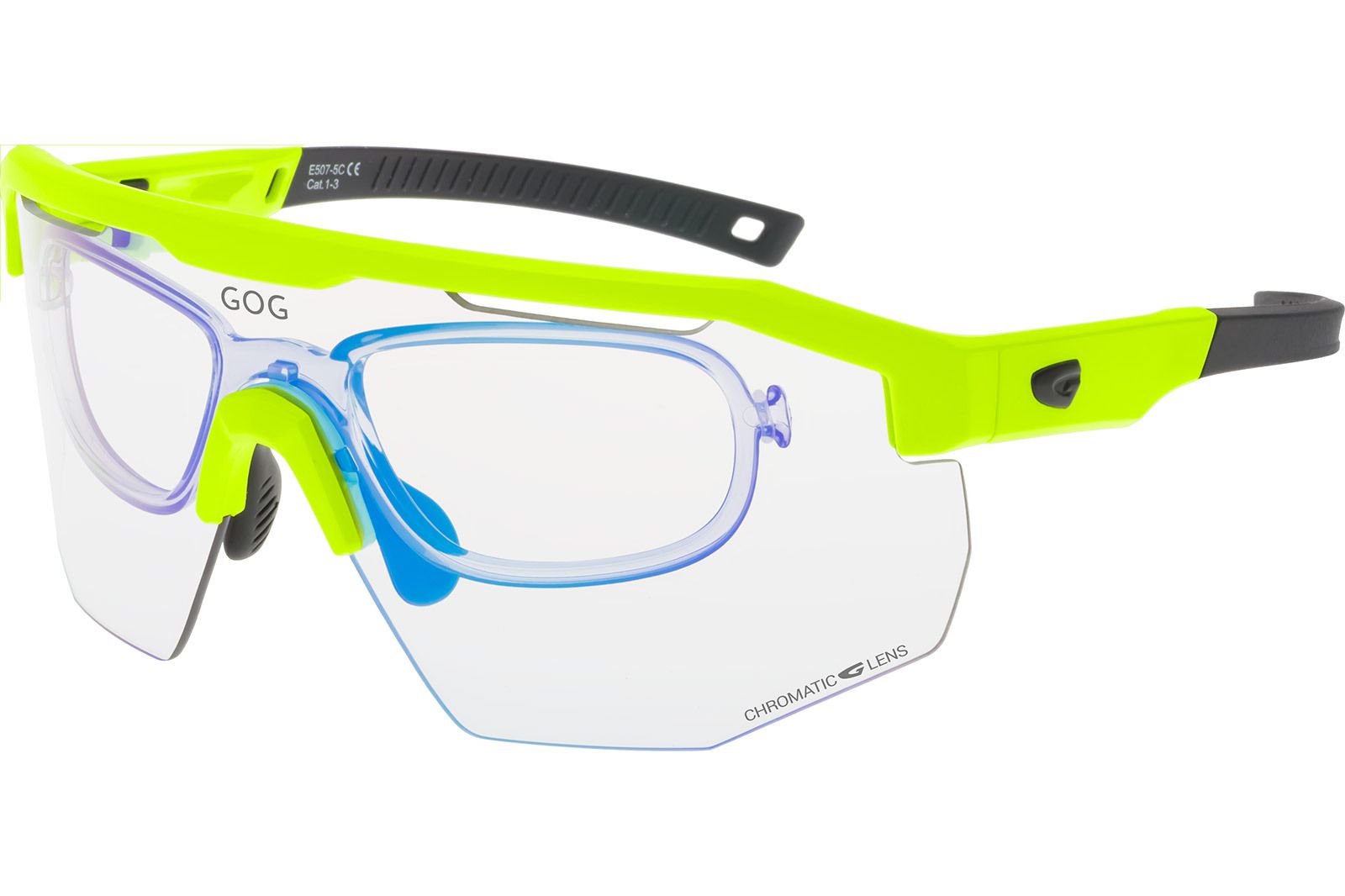 Купить Спортивные очки с диоптриями GOG Argo С / Matt Neon Green-Black / Photochromic Green Lens, rx-e507-5cr 7ft.ru в интернет магазине Семь Футов