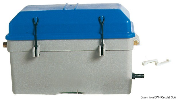 Купить Аккумуляторный ящик водонепроницаемый вентилируемый 100 А·ч 420x245x270 мм, Osculati 14.545.00 7ft.ru в интернет магазине Семь Футов