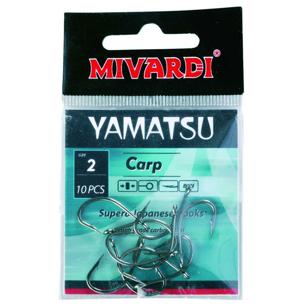 Mivardi M-HCARI4-UNIT Yamatsu Carp Крючки С Одним Глазком Серебристый Black Nickel 4