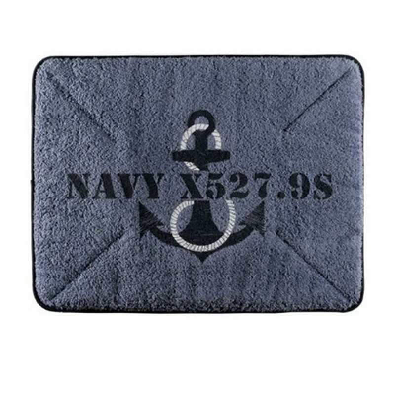 Нескользящий коврик для ванной из хлопка Marine Business Free Style Navy 50212 500x400мм серый