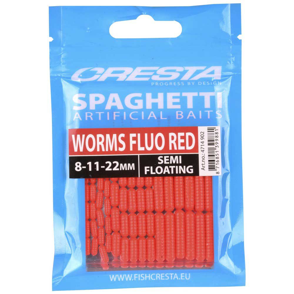 Cresta 4714-902 Spaghetti Worms Искусственные наживки Красный Fluo Red