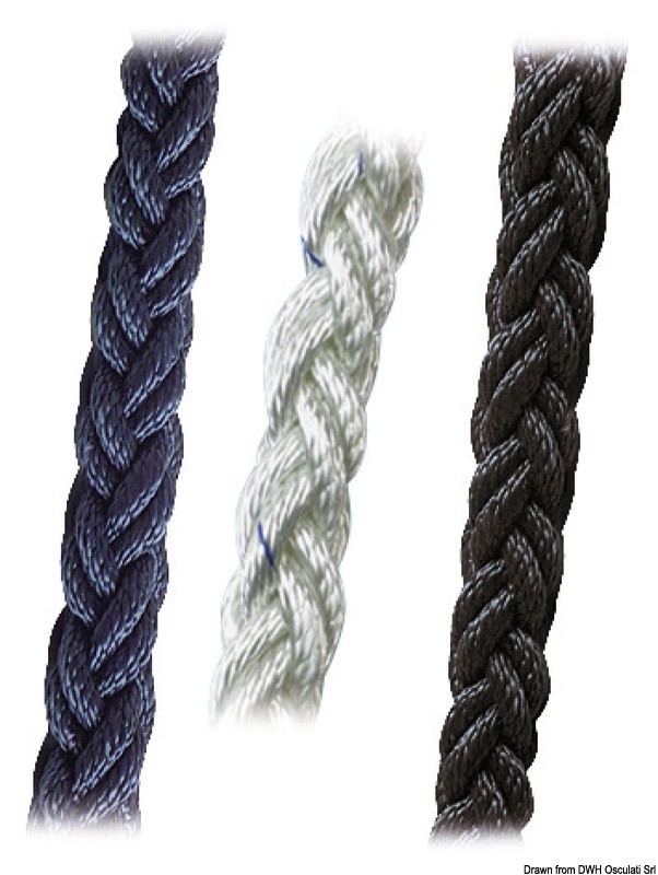 Купить Плетёный трос Square Line 8-прядный длинного шага плетения синий 200 м диаметр 14 мм, Osculati 06.458.14 7ft.ru в интернет магазине Семь Футов