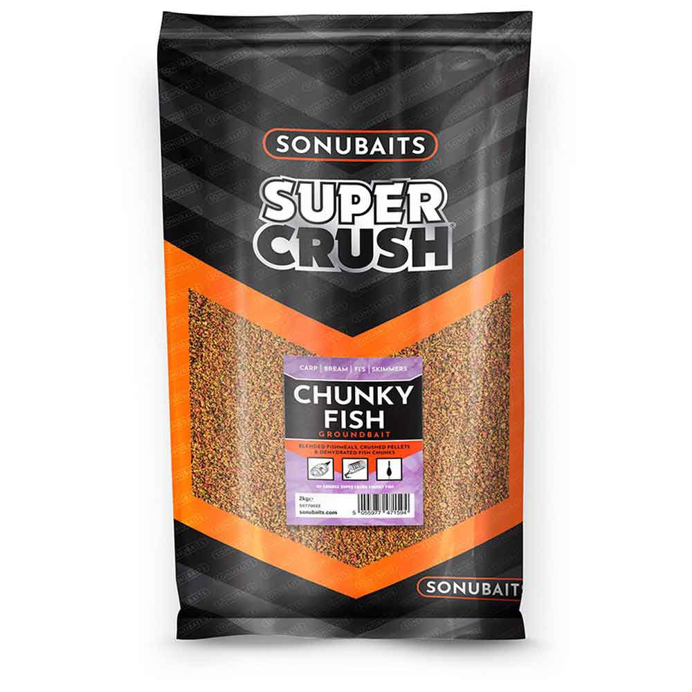 Sonubaits S1770022 Chunky Fish Supercrush Прикормка 2kg Золотистый